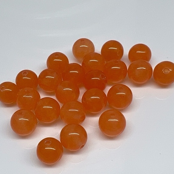 JADE 14K Gold Filled Earrings Tangerine Orange - Picture 8 of 13